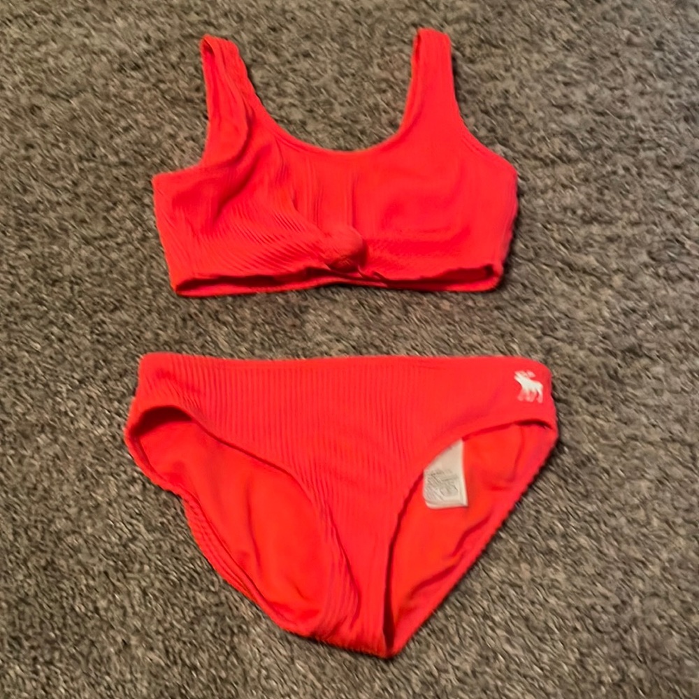 Abercrombie kids  coral bikini girls 7/8